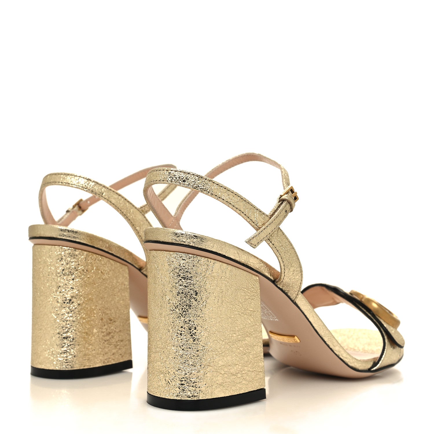 Gucci Galassia GG Marmont Ankle Wrap 75mm Sandals 39 Platino 4 of 8