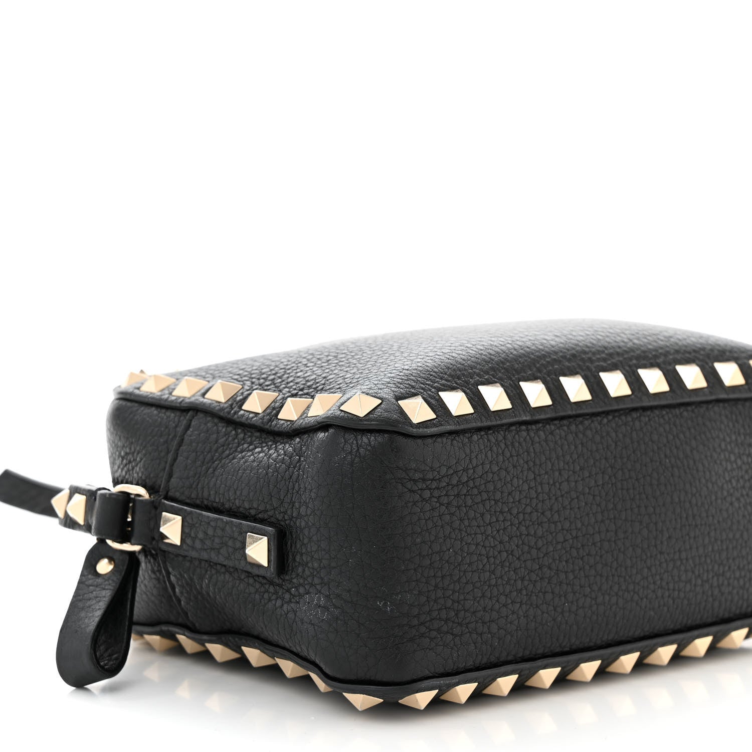 Valentino Garavani Pebbled Calfskin Rockstud Camera Crossbody Bag Black 8 of 9