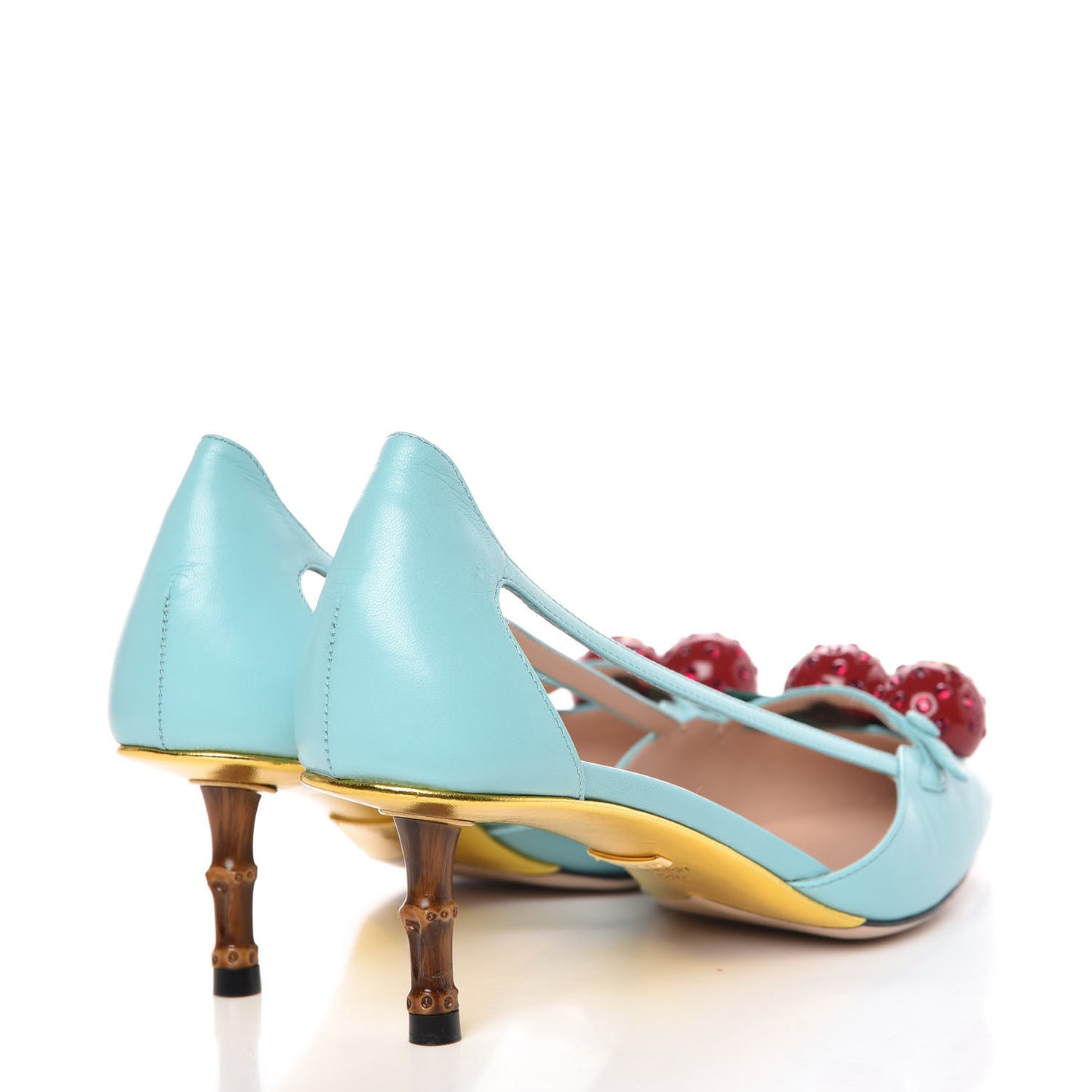 Malaga Kid Unia Cherry Pumps 38.5 New Acquamarine Emerald Cocoa