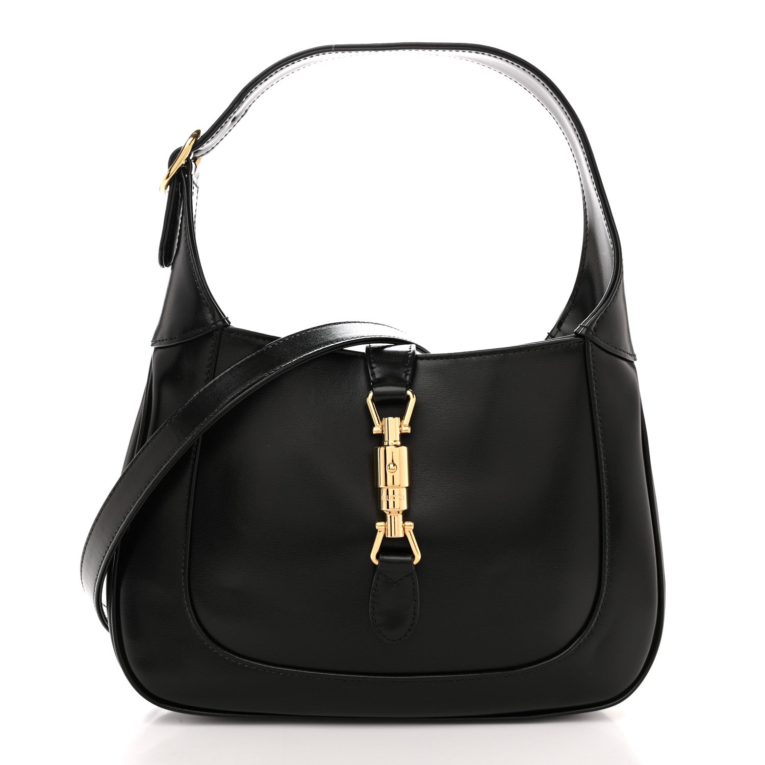 Gucci Boarded Dyana Lux Calfskin Small Jackie 1961 Hobo Black 1 of 10