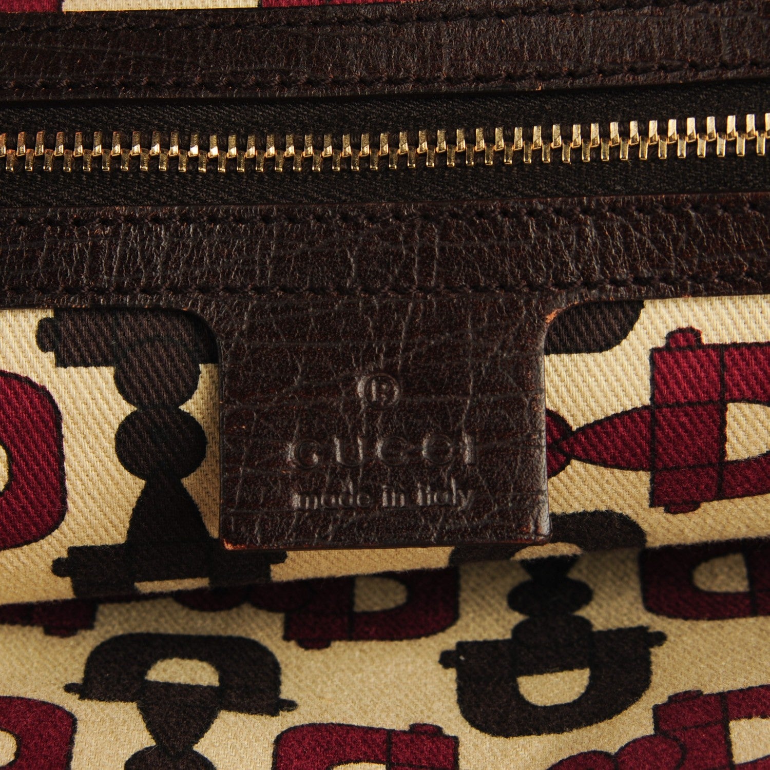 Gucci Monogram Medium Jolicoeur Tote Dark Brown 7 of 10