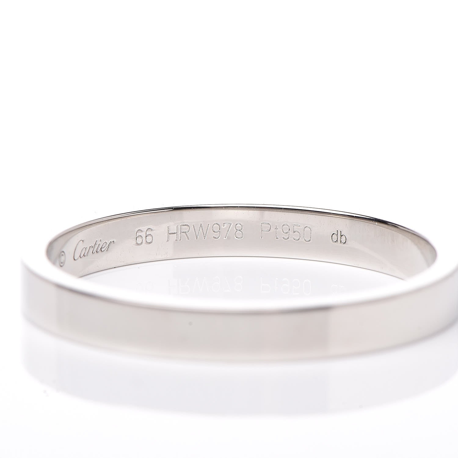 Cartier Platinum 3mm C De Wedding Band Ring 66 11.5 5 of 7