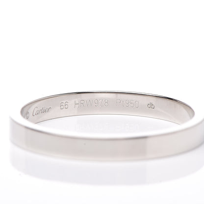 Cartier Platinum 3mm C De Wedding Band Ring 66 11.5 5 of 7