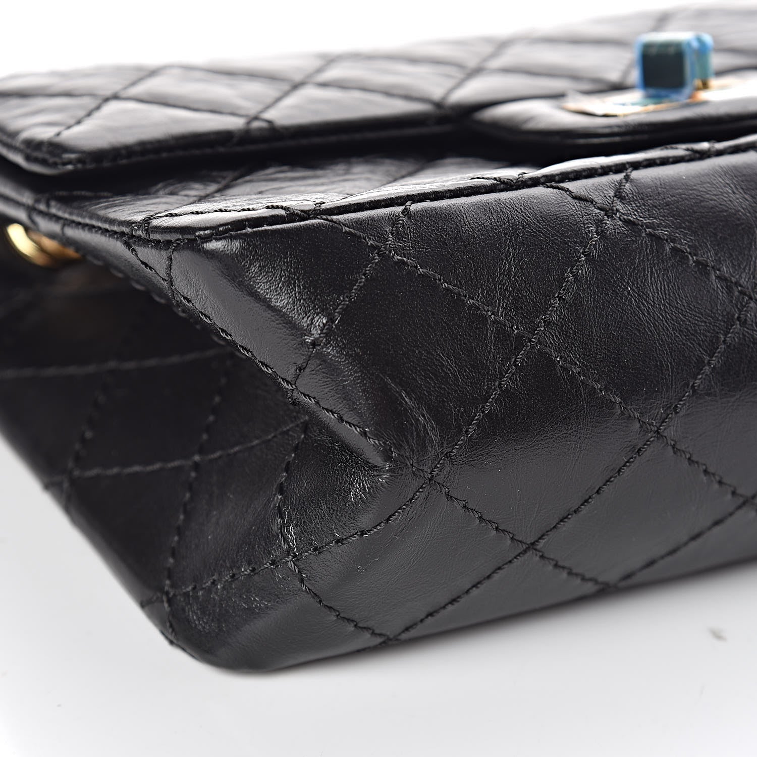 Chanel Aged Calfskin Quilted 2.55 Reissue Mini Flap Black 5 of 10