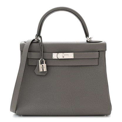 Hermes Togo Kelly Retourne 28 Gris Meyer 1 of 11