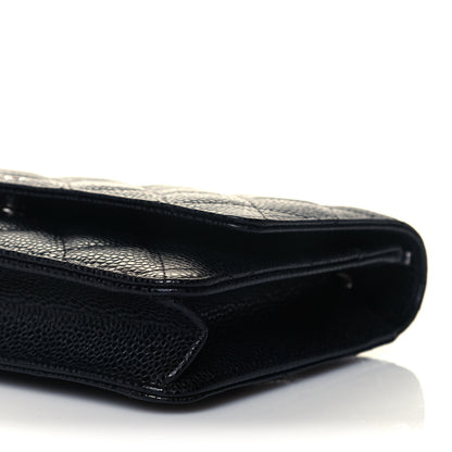 Chanel Caviar Quilted Wallet On Chain WOC Black 10 of 11