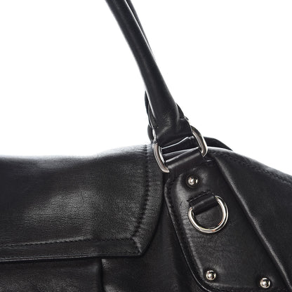 Prada Soft Calfskin Flap Shoulder Bag Black 13 of 14