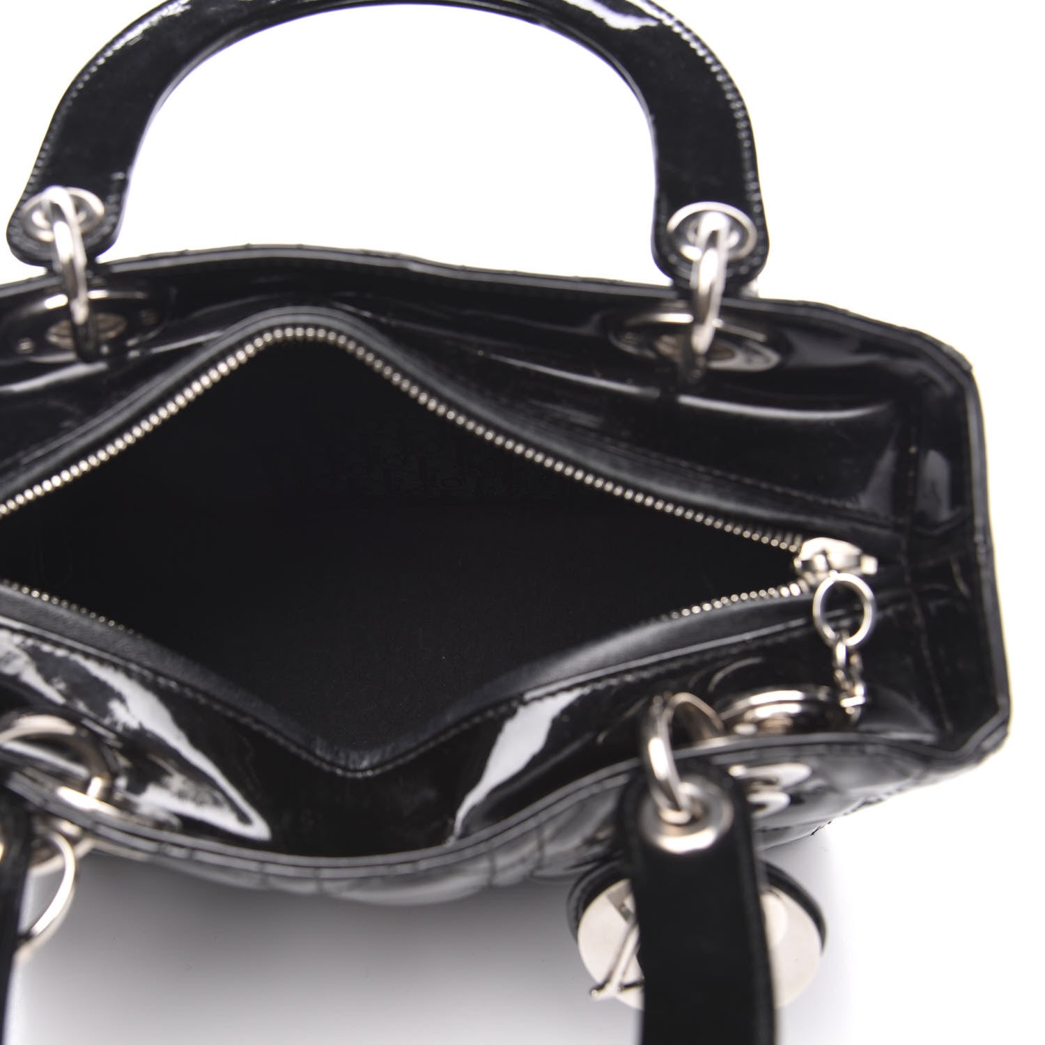 Christian Dior Patent Cannage Medium Lady Dior Black 5 of 13