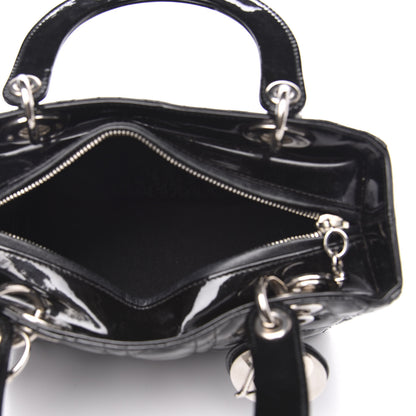 Christian Dior Patent Cannage Medium Lady Dior Black 5 of 13