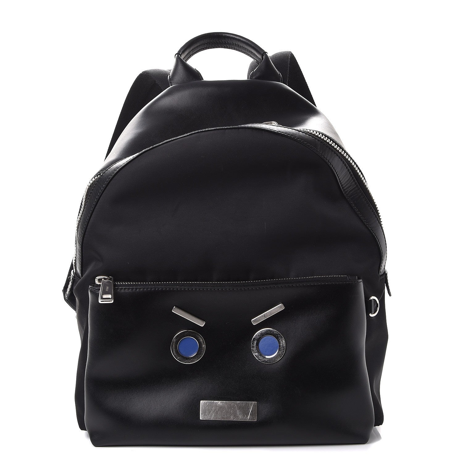 Fendi Nylon Vitello Liberty Face No Words Backpack Black 1 of 16