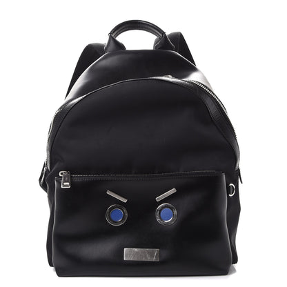 Fendi Nylon Vitello Liberty Face No Words Backpack Black 1 of 16