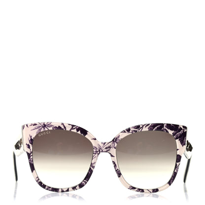 Gucci Acetate Herbarium Print Square Frame Sunglasses GG0059S White 4 of 12