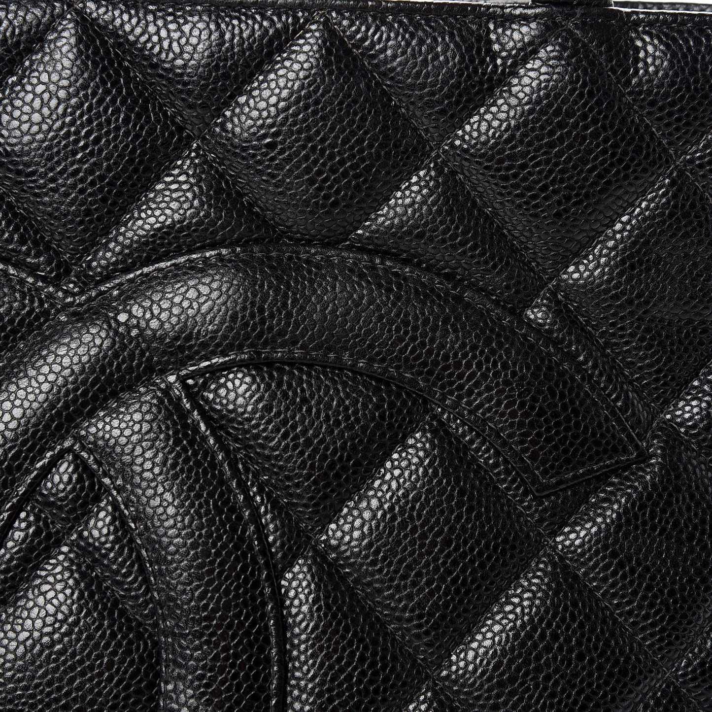 Caviar Quilted Medallion Tote Black