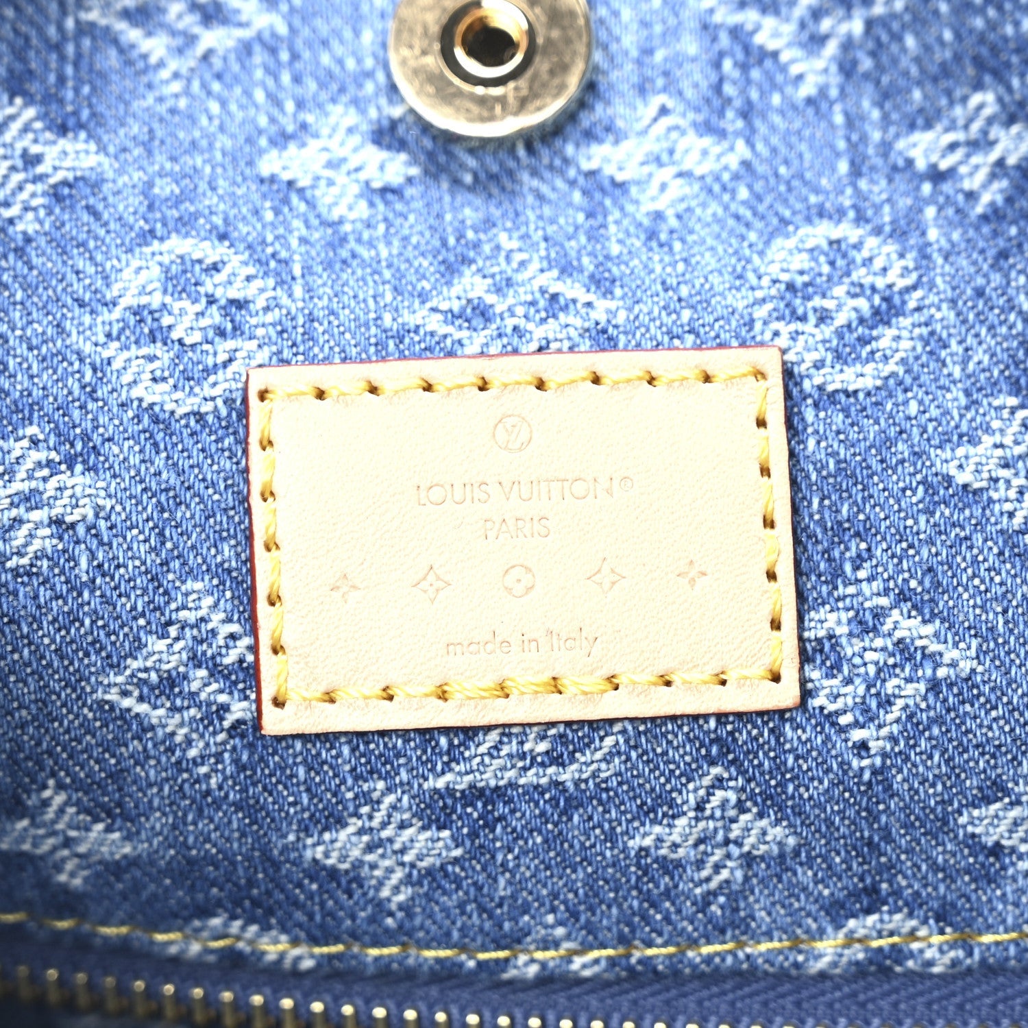 Louis Vuitton Monogram Denim CarryAll MM Blue 5 of 6