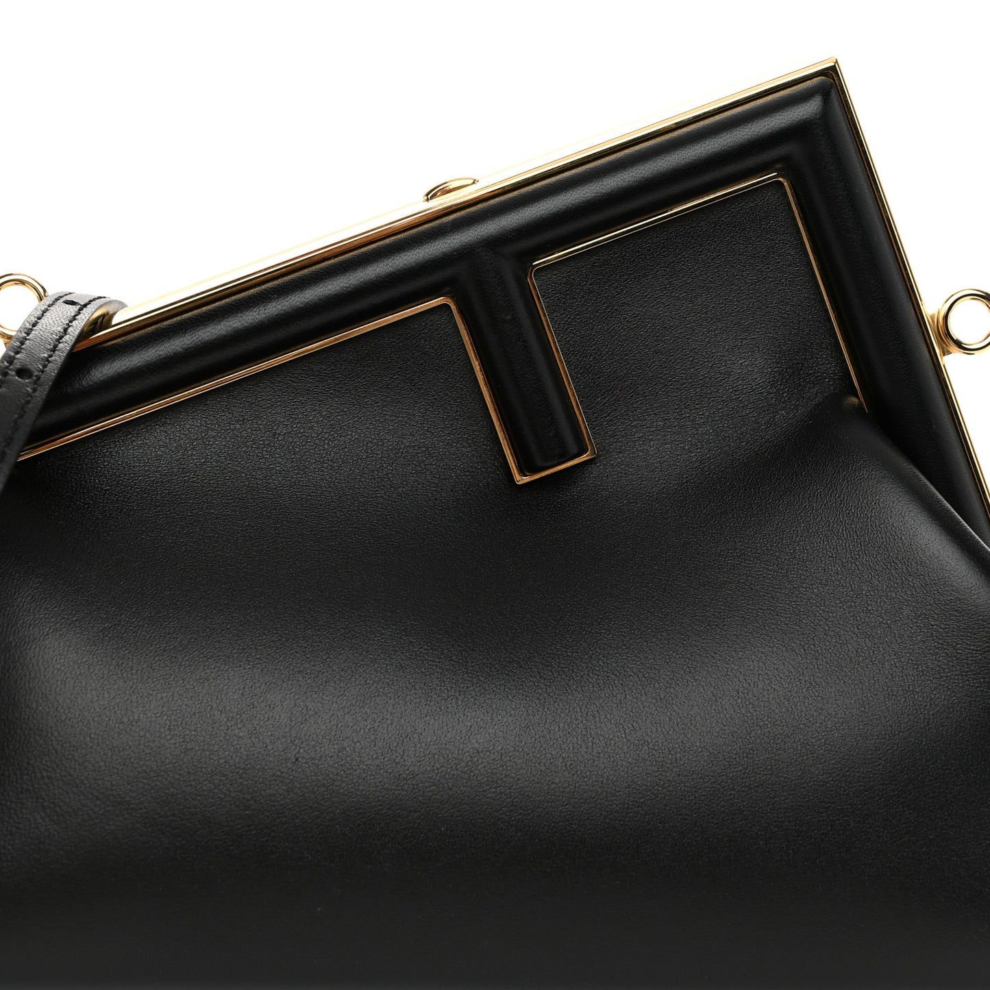 Shiny Nappa Small Fendi First Black