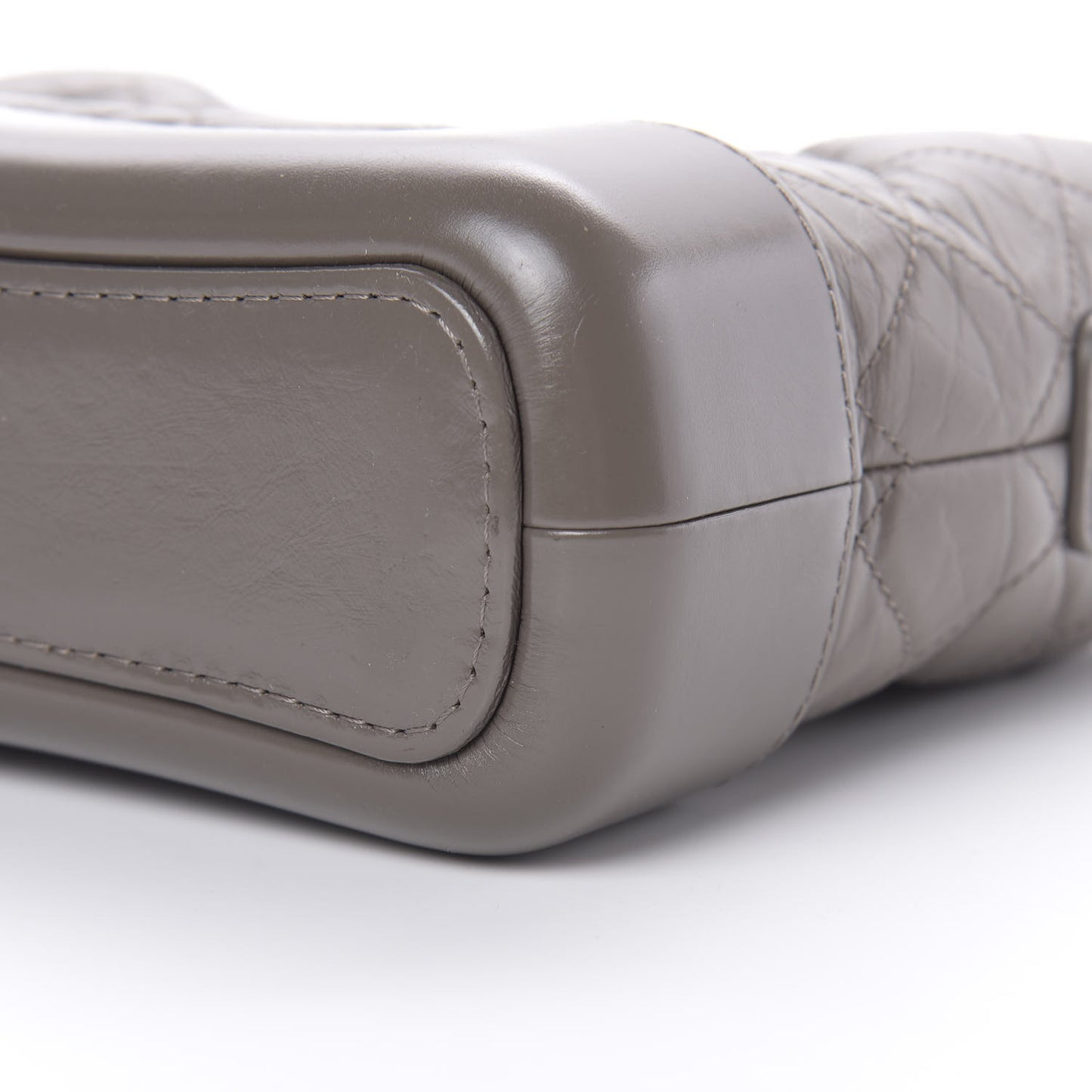 Aged Calfskin Quilted Small Gabrielle Hobo Grey