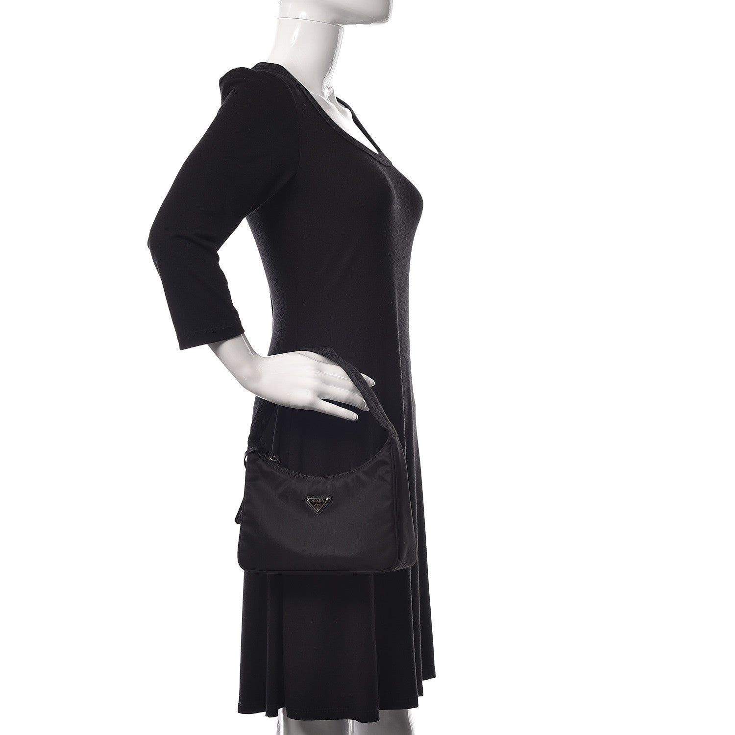 Prada Tessuto Nylon Mini Re-Edition 2000 Bag Black 2 of 8