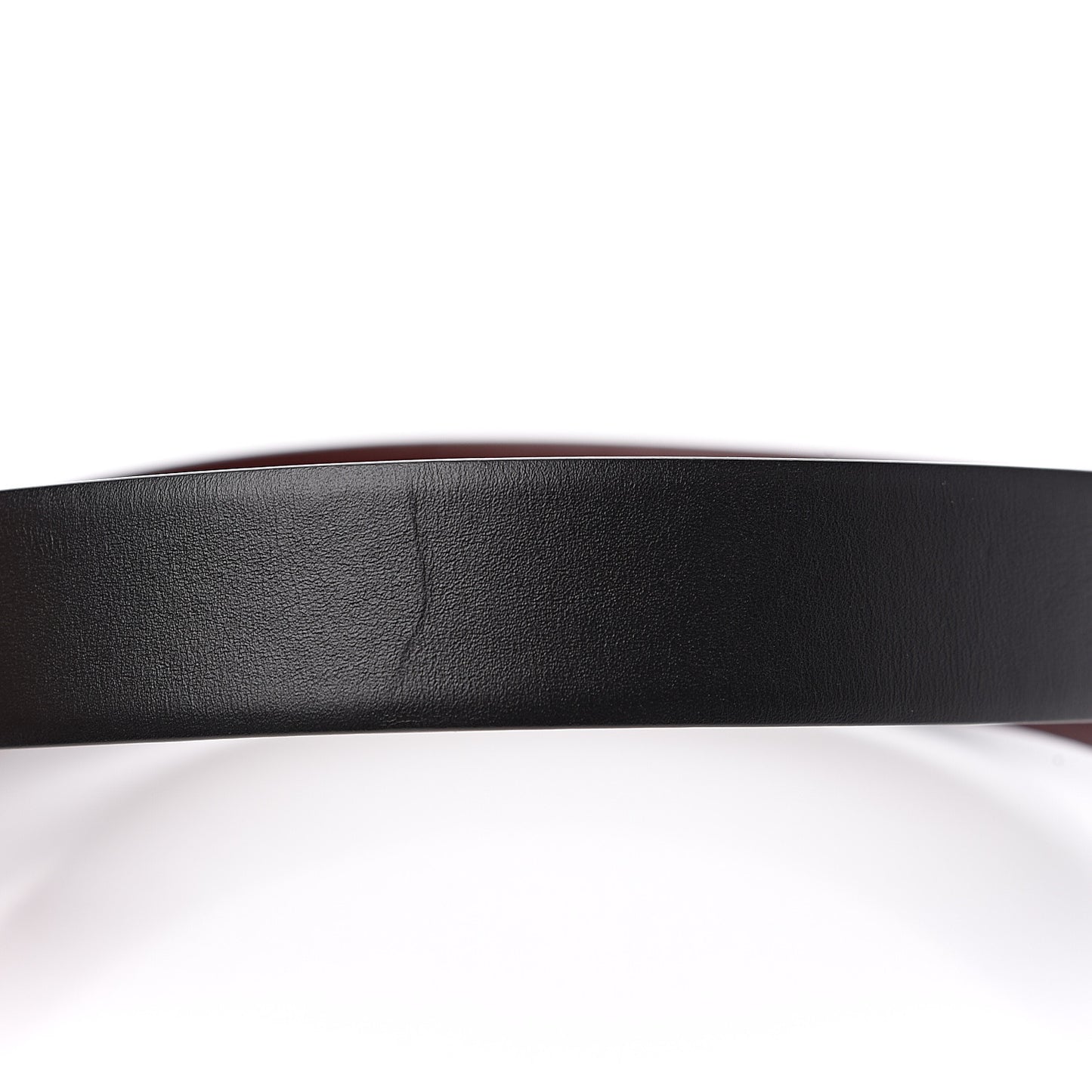 Calfskin CC Reversible Belt 70 Black Burgundy