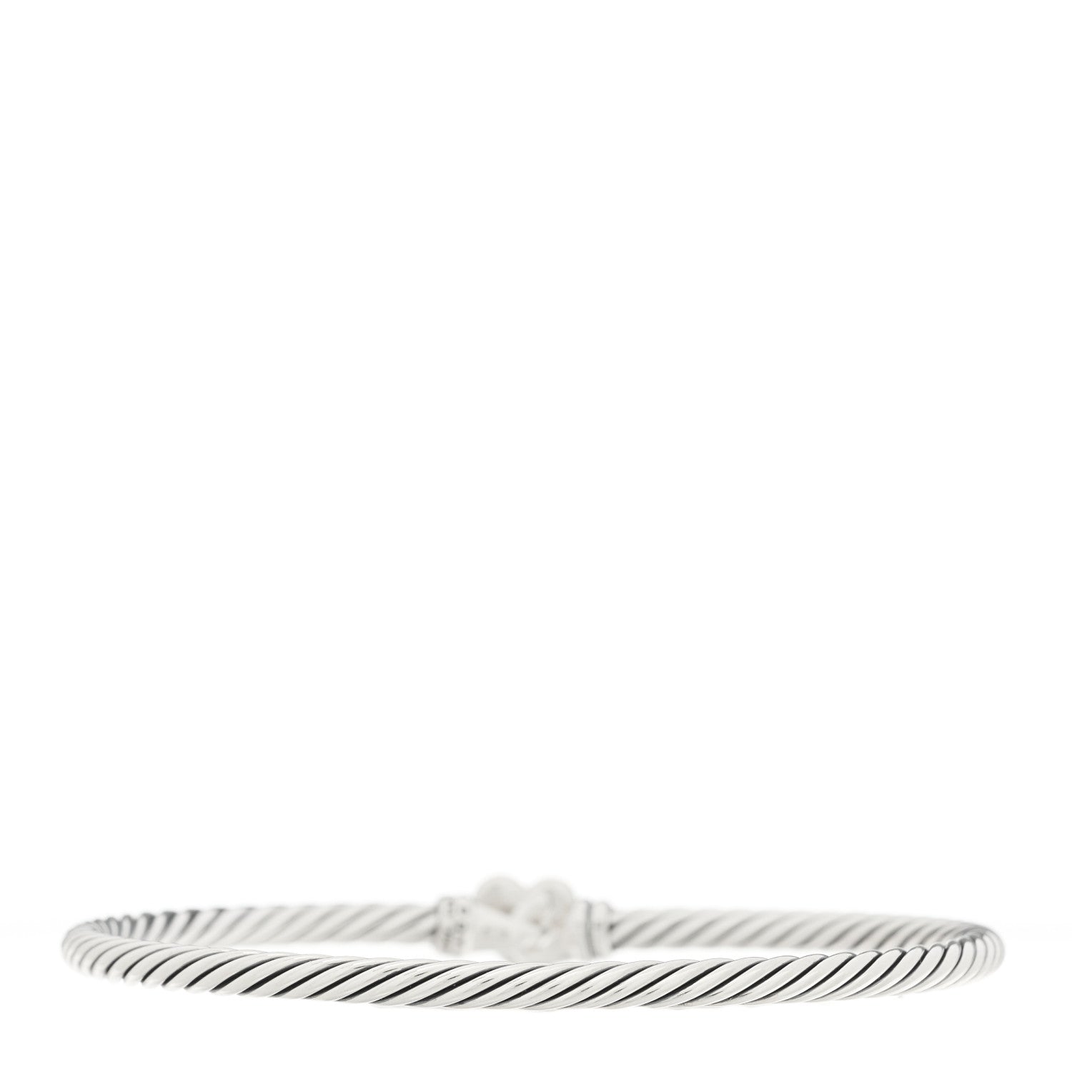 David Yurman Sterling Silver 18K Yellow Gold 3mm Cable Collectibles Heart Bracelet 2 of 3