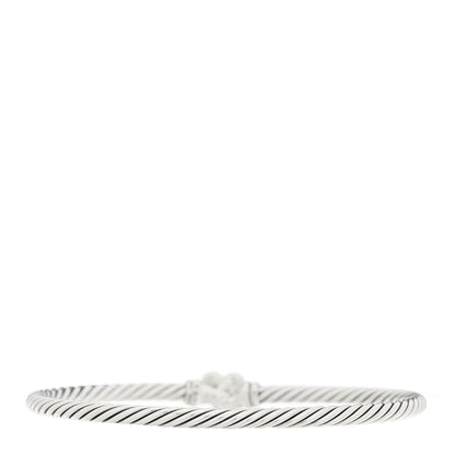 David Yurman Sterling Silver 18K Yellow Gold 3mm Cable Collectibles Heart Bracelet 2 of 3