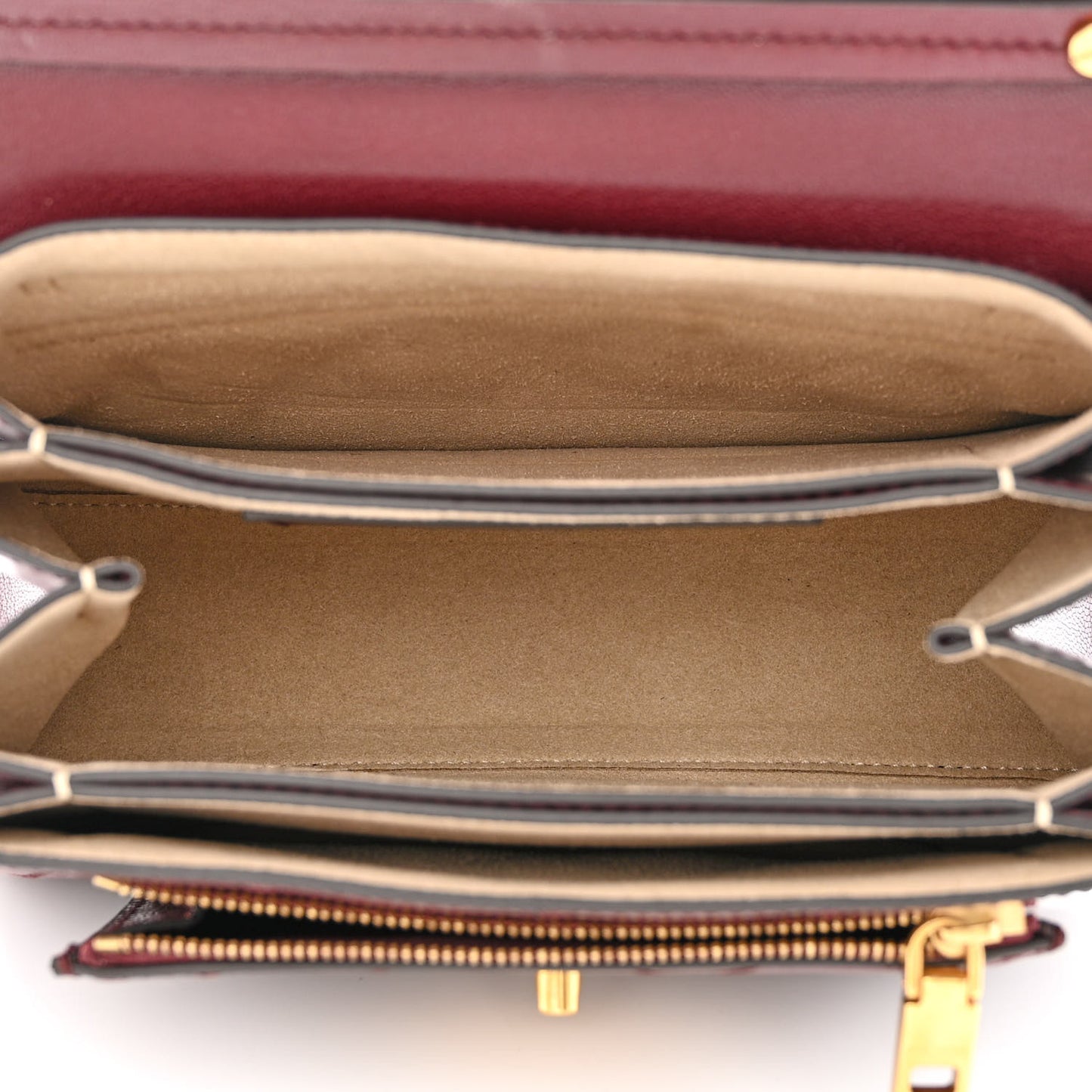 Goatskin Quilted Small GV3 Shoulder Bag Aubergine