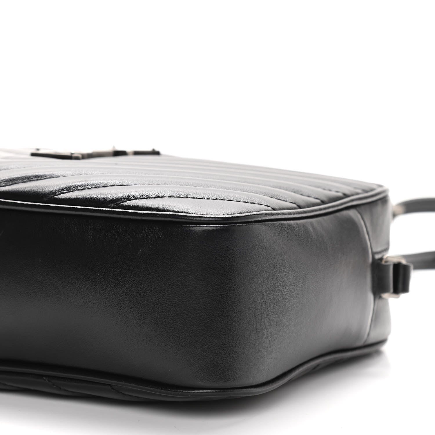 Saint Laurent Calfskin Matelasse Monogram Lou Camera Bag Black 10 of 12