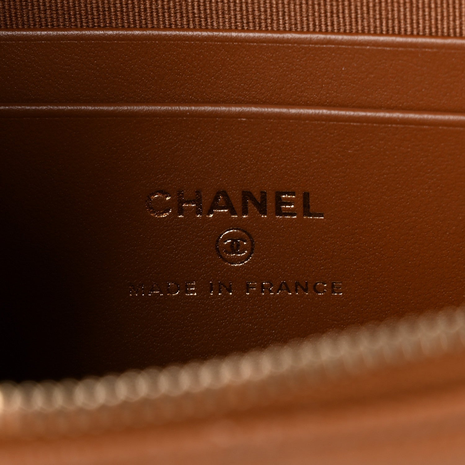 Chanel Caviar Quilted Top Handle Slim Vanity With Chain Camel 6 of 11