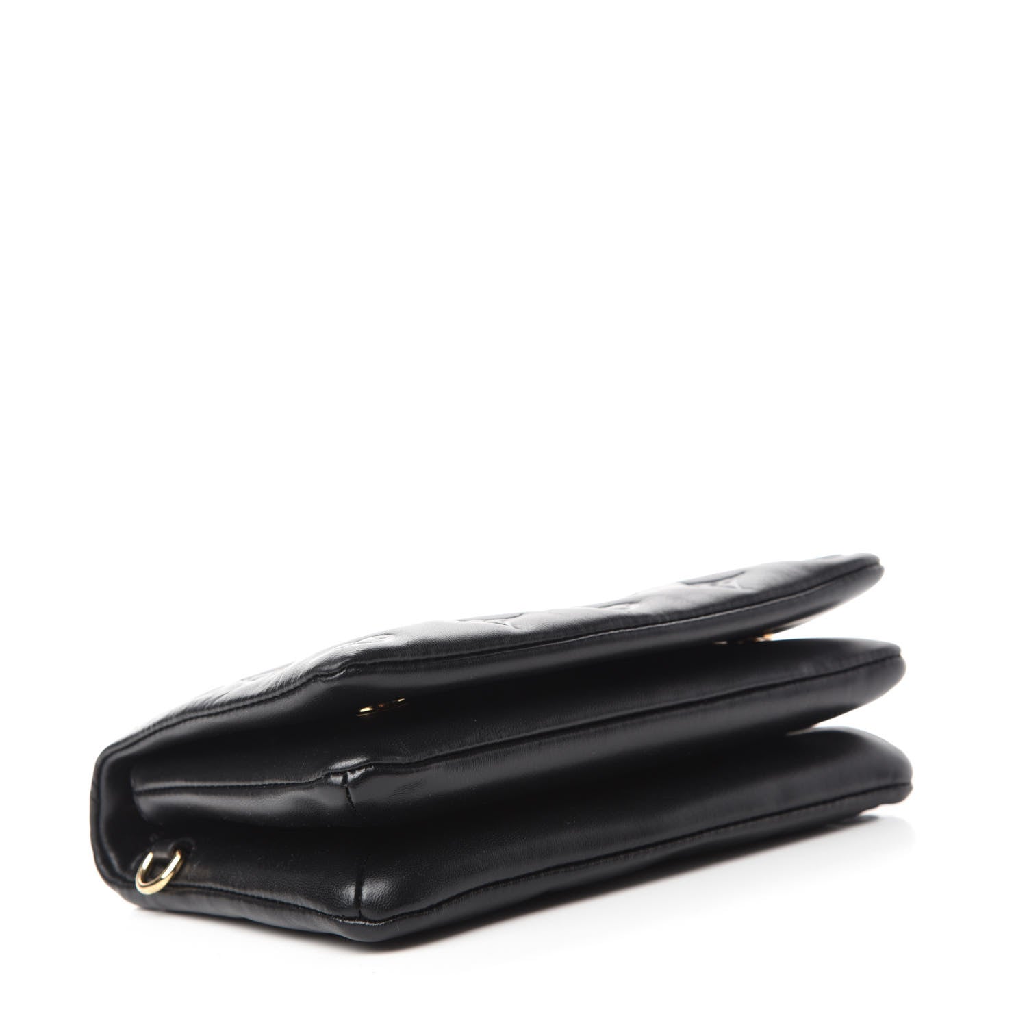 Louis Vuitton Lambskin Embossed Monogram Pochette Coussin Black 4 of 9
