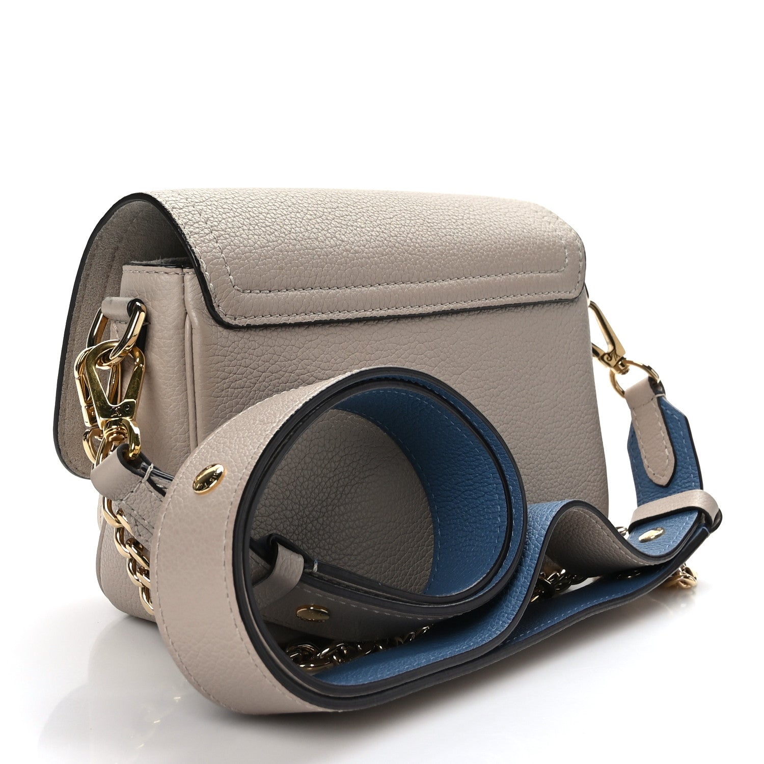 Louis Vuitton Grained Calfskin Lockme Tender Greige 3 of 8