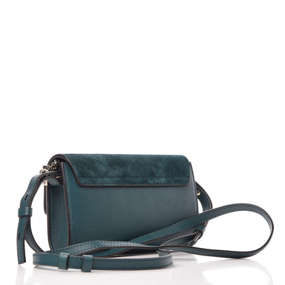 Chloe Suede Calfskin Mini Faye Shoulder Bag Teal 3 of 7