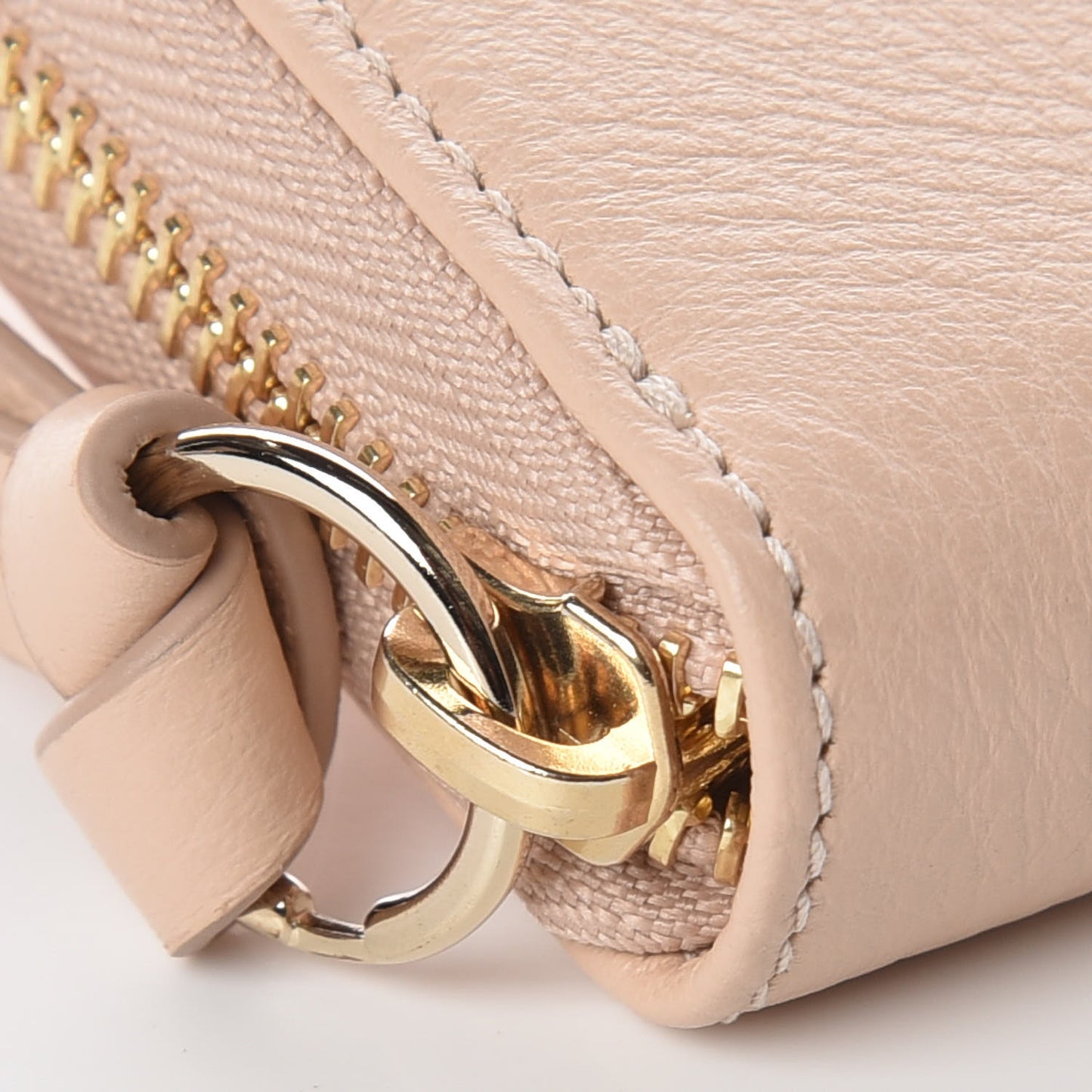 Soft Grained Goatskin Pippa Zip Around Wallet Powder Pink
