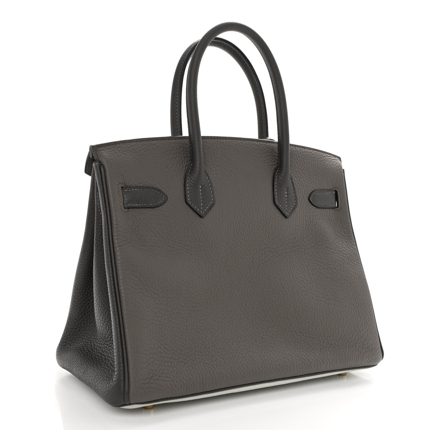 Hermes Taurillon Clemence Horseshoe Birkin 30 Gris Perle Etain Graphite 3 of 14