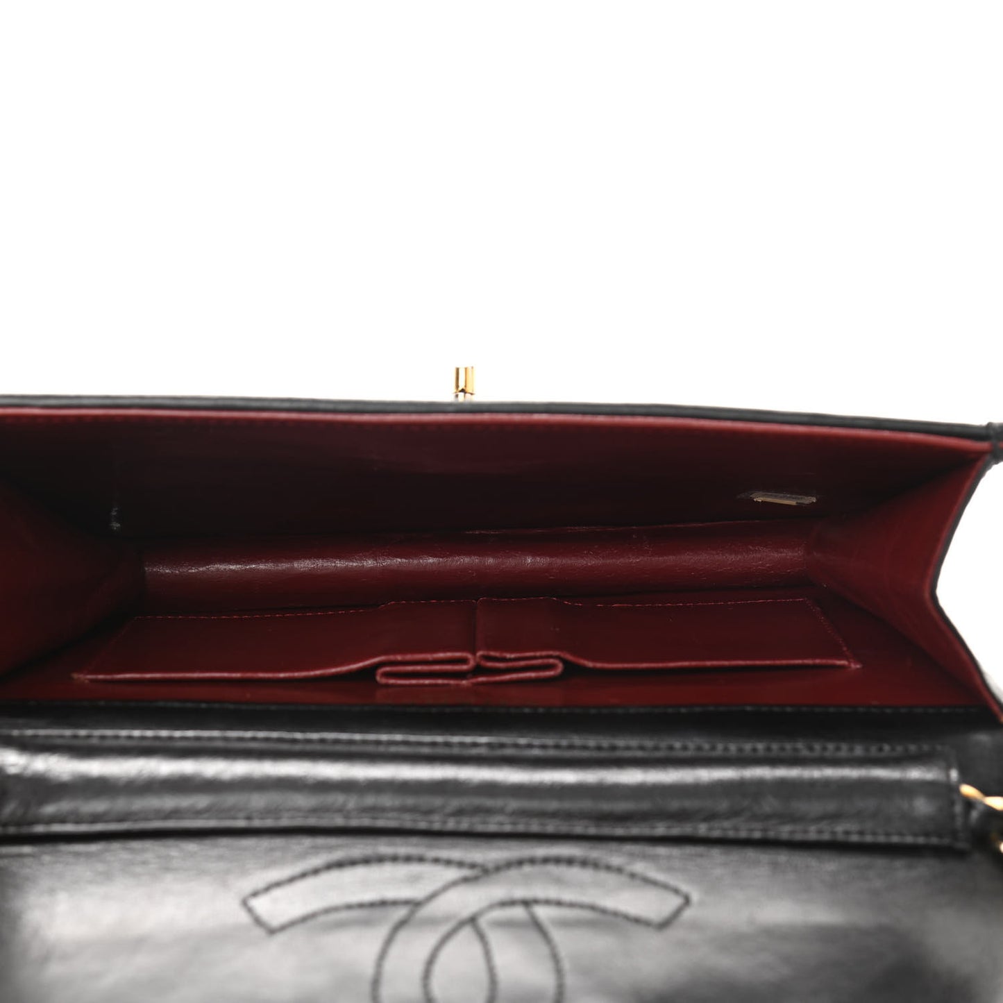 Lambskin Quilted Small Single Flap Black