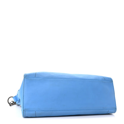 Balenciaga Veau Soyeux Perforated Blackout Hardware City Bleu Turquoise 4 of 10