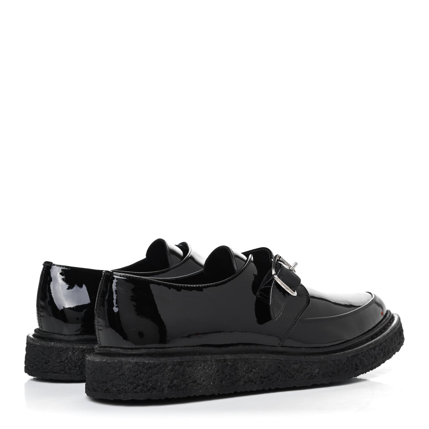 Patent Womens Monk Strap Creepers 40 Black