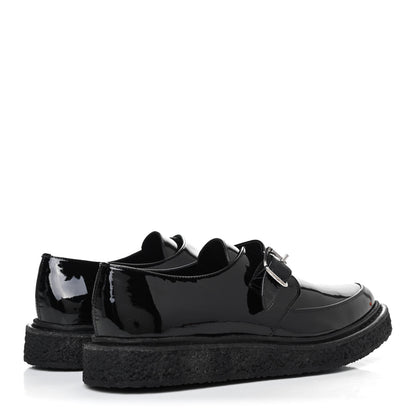 Saint Laurent Patent Womens Monk Strap Creepers 40 Black 3 of 4