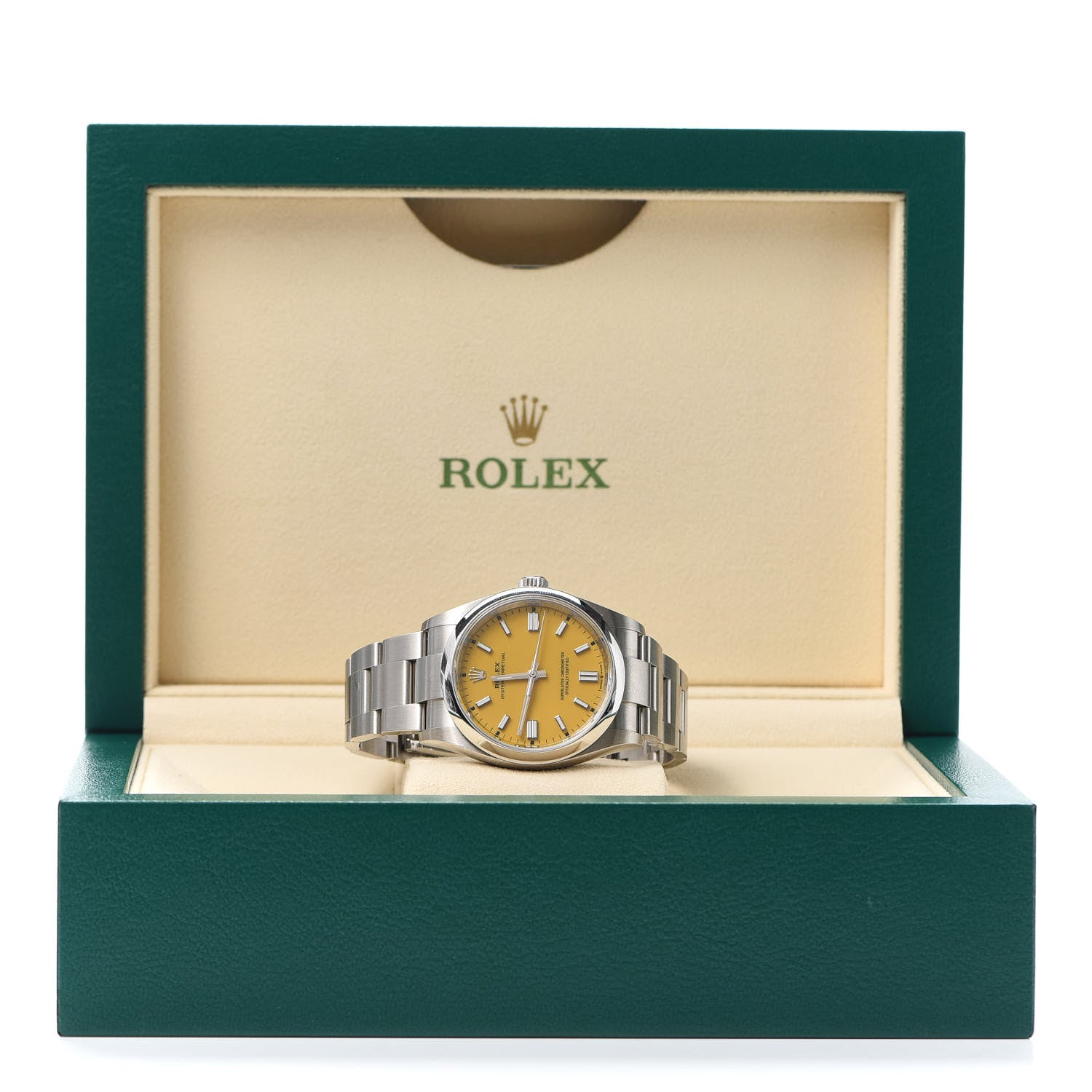 Rolex Stainless Steel 36mm Oyster Perpetual Watch Yellow 126000 6 of 6
