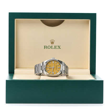 Rolex Stainless Steel 36mm Oyster Perpetual Watch Yellow 126000 6 of 6