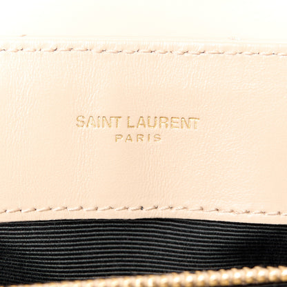 Saint Laurent Calfskin Y Quilted Monogram Small Loulou Chain Satchel Dark Beige 6 of 11