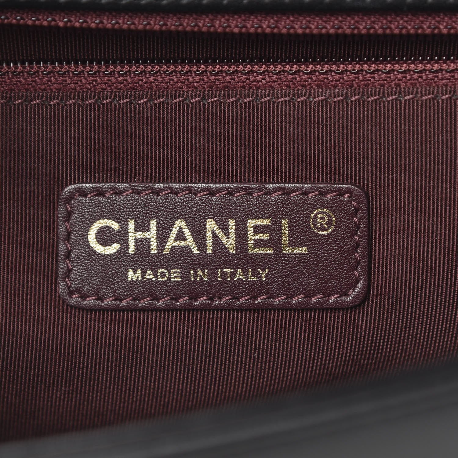 Chanel Calfskin Caviar Suede Chevron New Medium Boy Flap Black 6 of 12