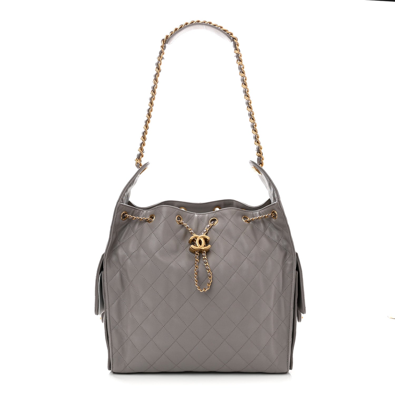 Chanel Caviar Quilted Medium Chanel 25 Handbag Dark Grey 1 of 11