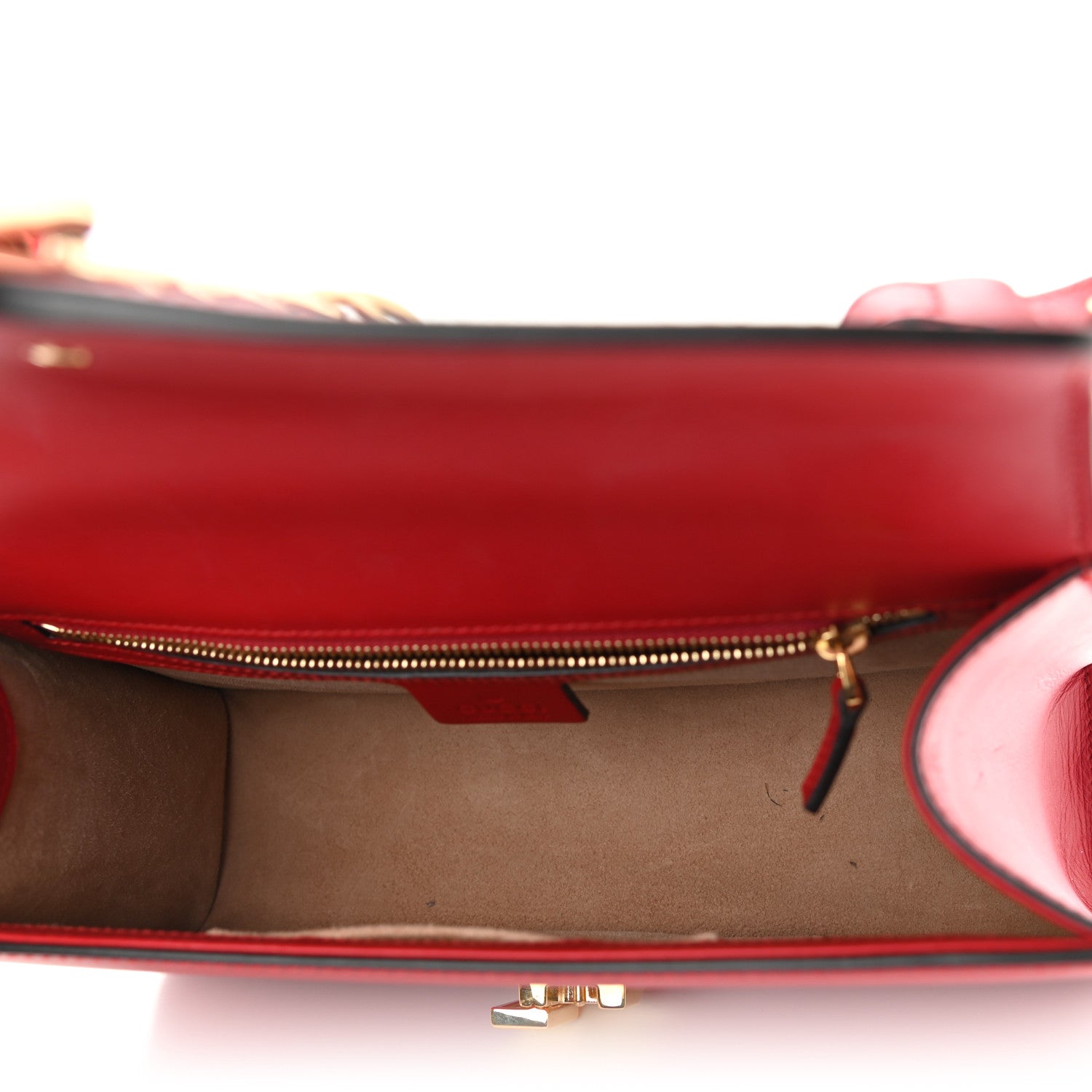 Gucci Calfskin Small Sylvie Shoulder Bag Hibiscus Red 4 of 11