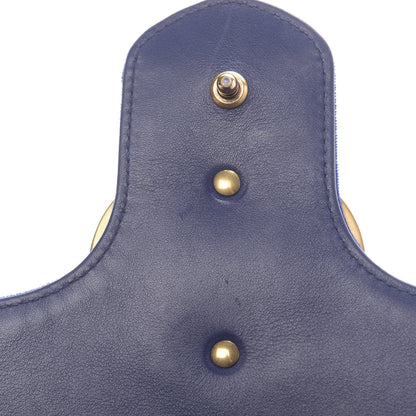 Gucci Velvet Matelasse Medium GG Marmont Shoulder Bag Cobalt Blue 12 of 13