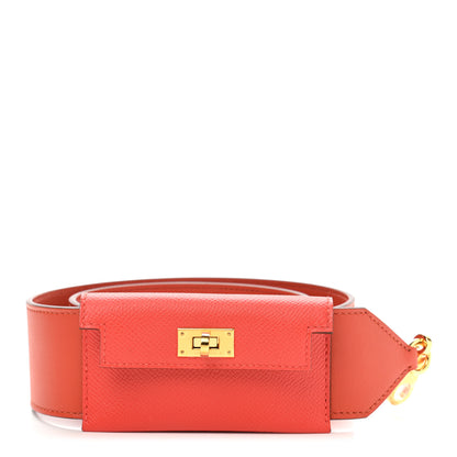 Hermes Swift Epsom Pocket Kelly Shoulder Strap Terre Battue Capucine 1 of 7