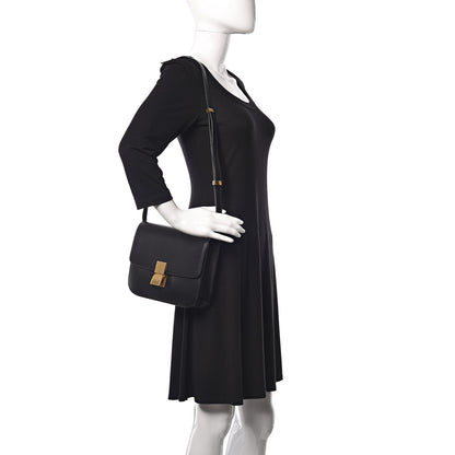 Celine Box Calfskin Medium Classic Box Flap Bag Black 2 of 13