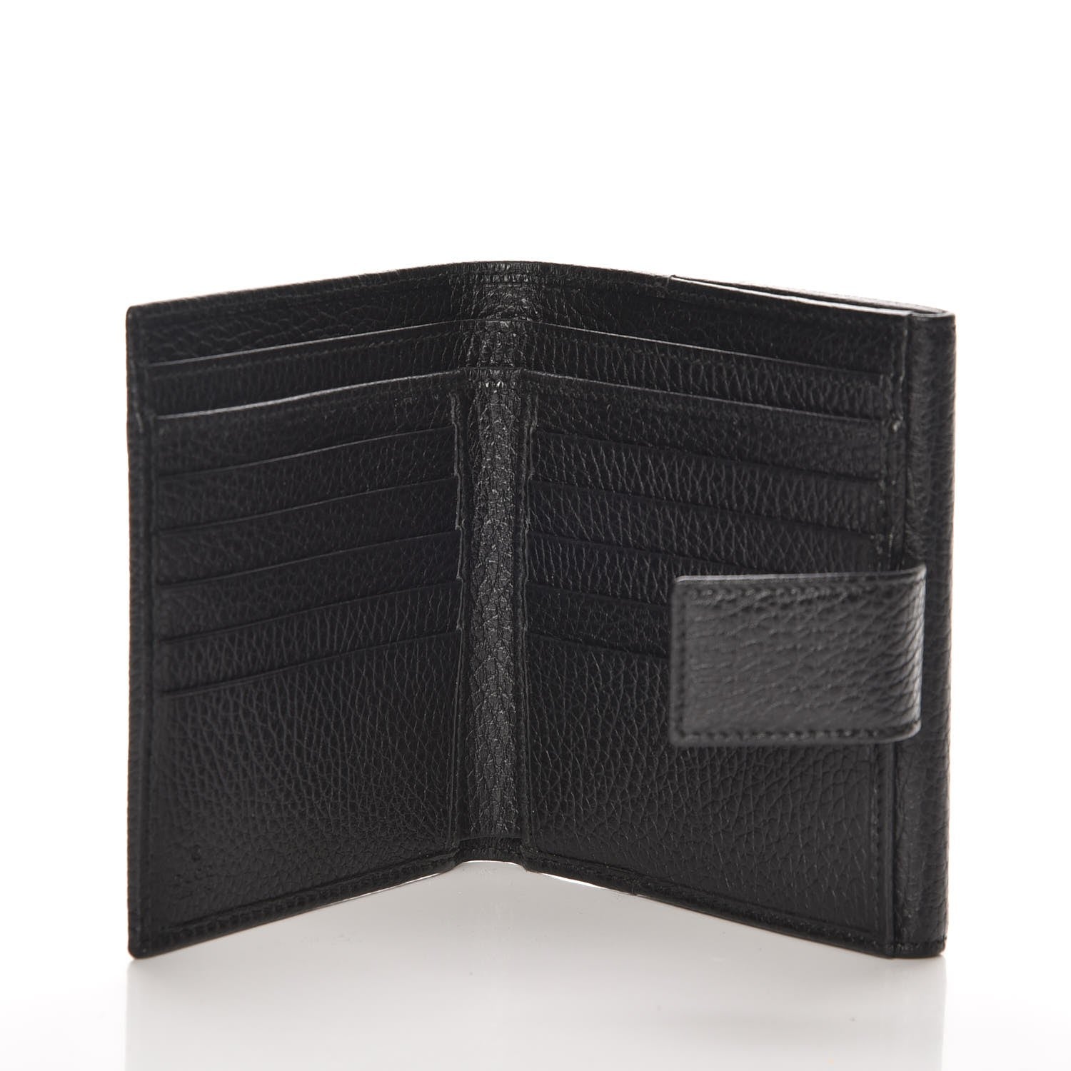 Gucci Dollar Calfskin Double G French Flap Wallet Black 5 of 8