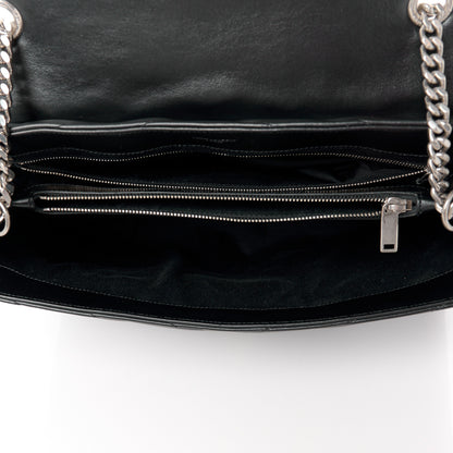 Saint Laurent Calfskin Y Quilted Monogram Large Loulou Chain Satchel Black 5 of 11