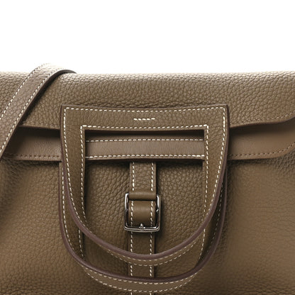 Hermes Taurillon Clemence Halzan 25 Etoupe 8 of 10