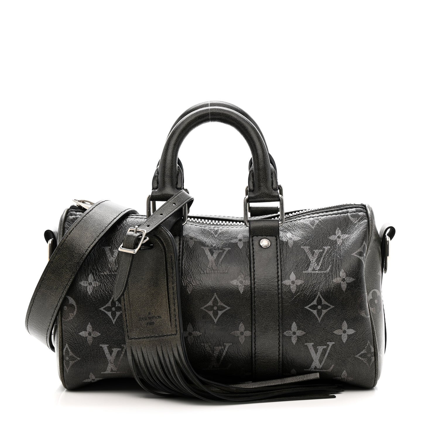 Brushed Monogram Eclipse Keepall Bandouliere 25