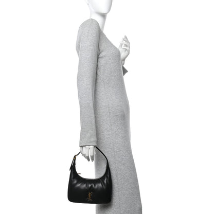 Saint Laurent Plunged Lambskin Calypso Mini Hobo Black 2 of 9
